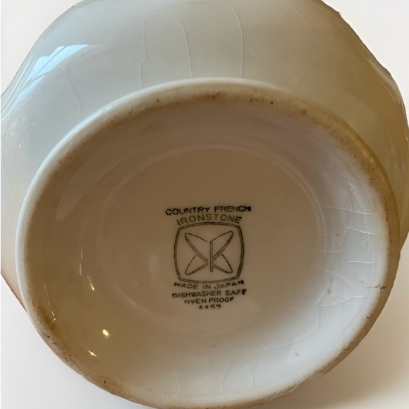 Vintage Retired Sears Country French Ironstone Sugar Bowl And Creamer Set Floral - Picture 15 of 15